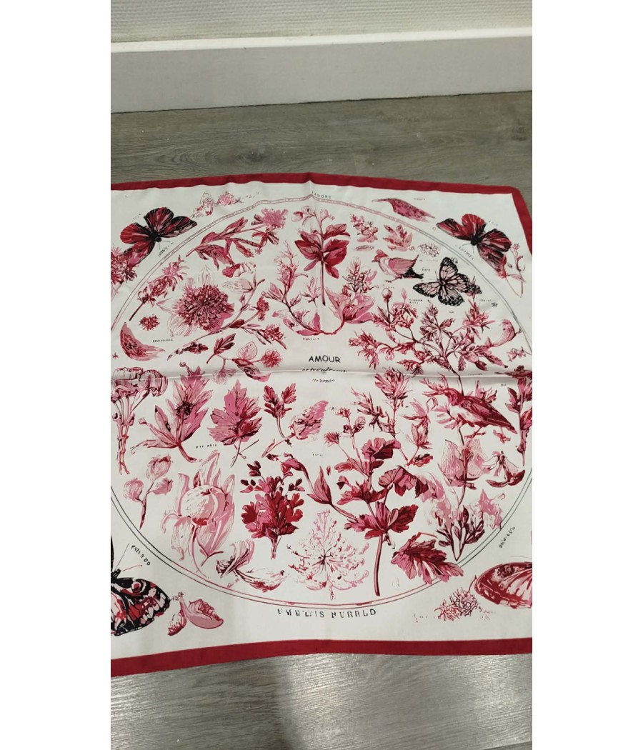 FOULARD IMPRIMÉ FLORAL & PAPILLONS