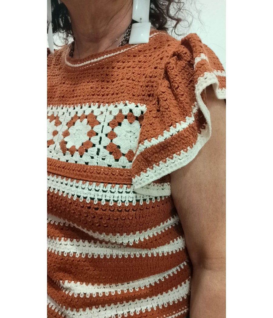 Haut maille ajourée bicolore – MDM