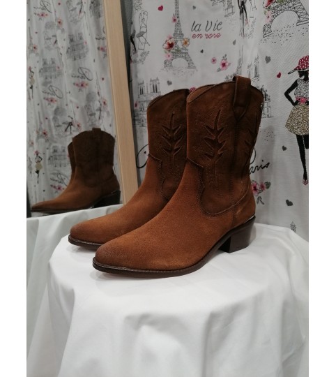 Bottines cowboy coloris camel Carmela