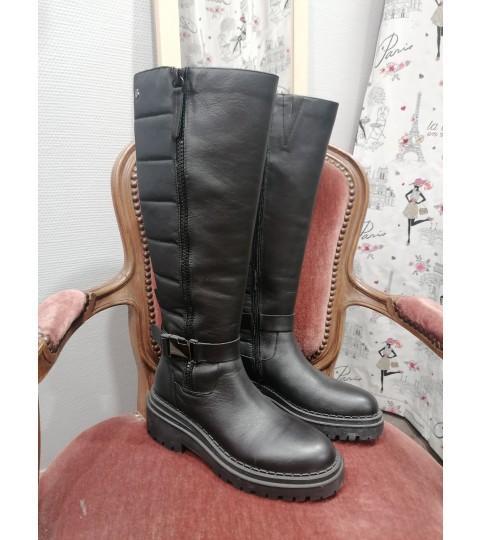 Bottes en bi matières noire 160360 Carmela