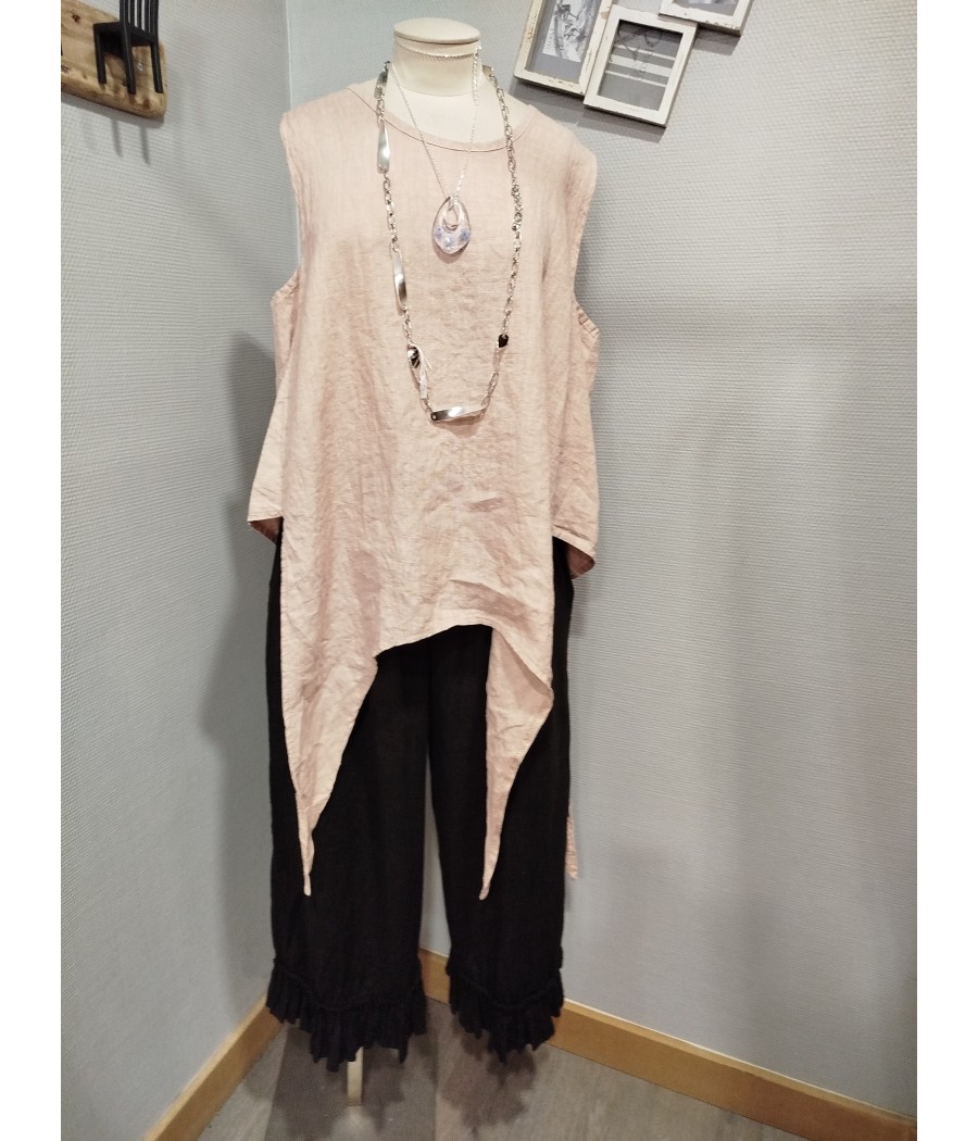 top - original- sans - manches - en - lin - sabini - rougefantomasnoir.com