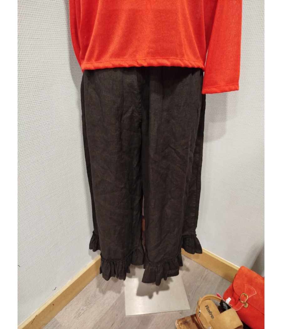 pantalon - en - linh - à - jambes - larges - sabini - rougefantomasnoir.com
