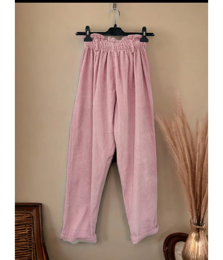 pantalon - en - velours - taille - haute - et - élastique - april - vintage - rougefantomasnoir.com