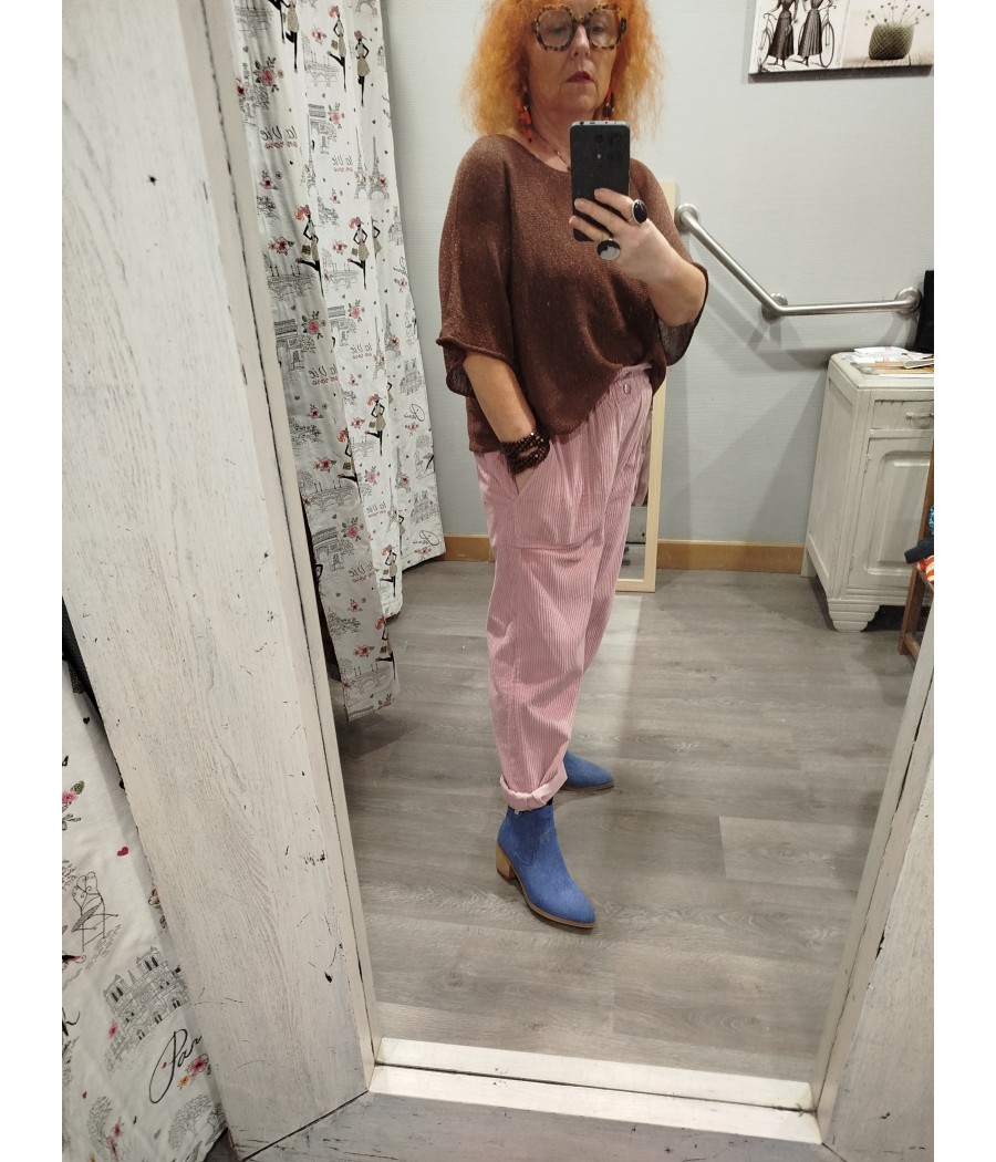 pantalon - en - velours - taille - haute - et - élastique - april - vintage - rougefantomasnoir.com