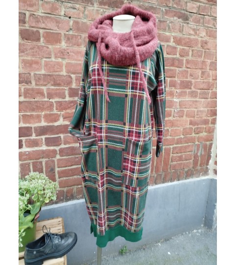 Robe en tartan à manches longues Pan