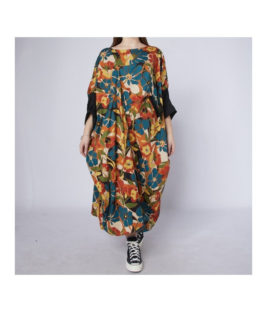 robe  en -coton  motif  floral  wendy - trendy  rougefantomasnoir.com