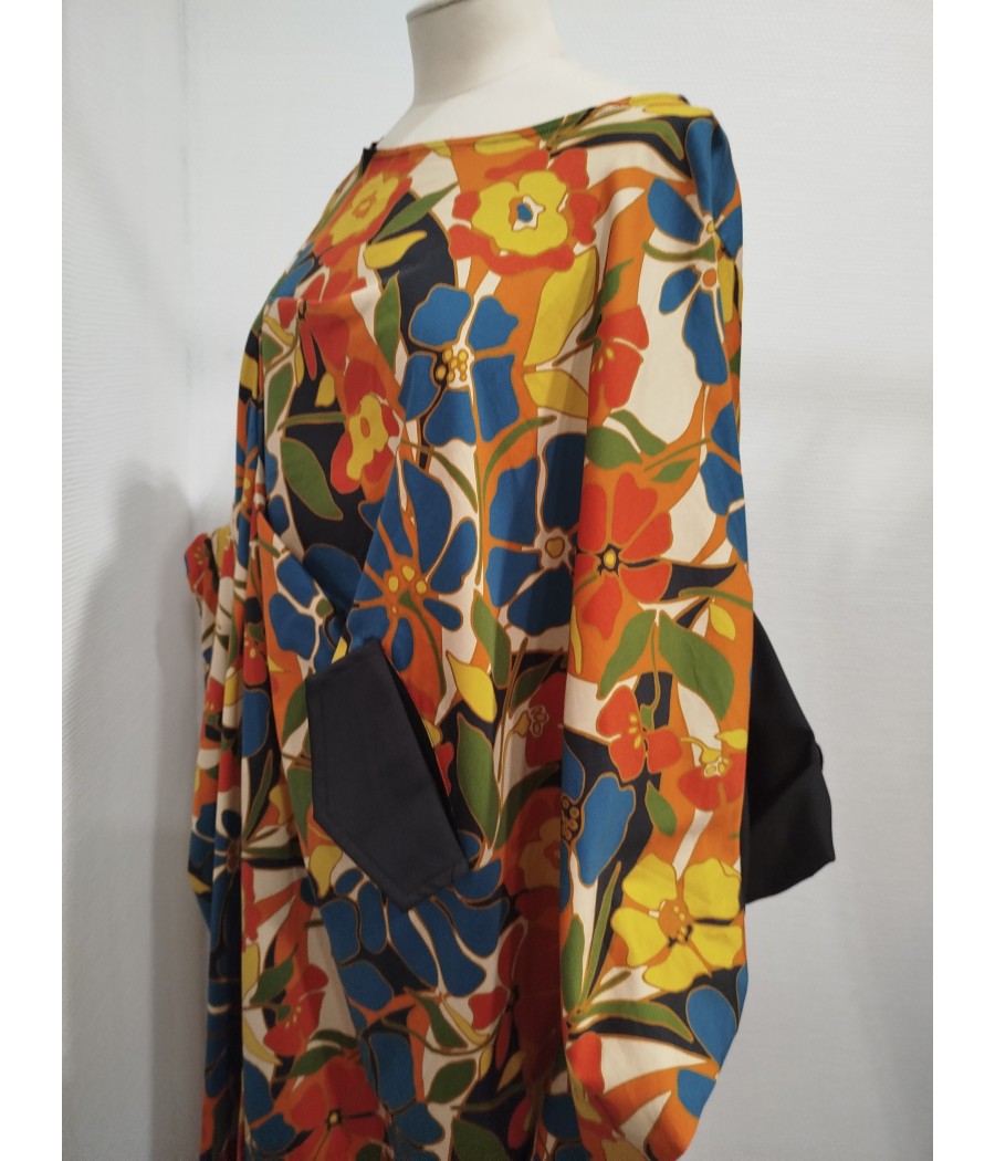 robe  en -coton  motif  floral  wendy - trendy  rougefantomasnoir.com