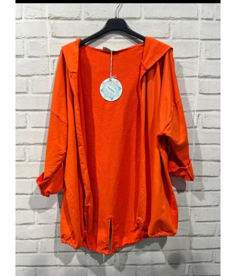 veste à capuche en coton héloise rougefantomasnoir.com