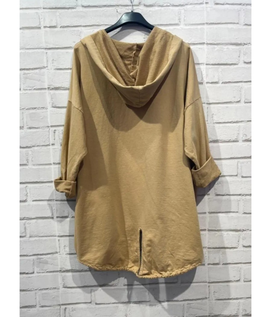 veste à capuche en coton héloise rougefantomasnoir.com
