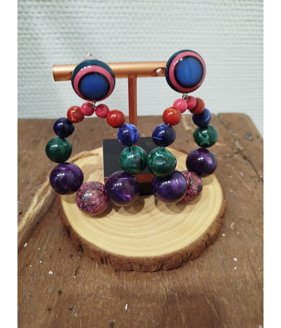 boucles d'oreilles - bastille - multicolore - francine bramli - rougefantomasnoir.com boucles d'oreilles - bastille - multicolore - francine bramli - rougefantomasnoir.com