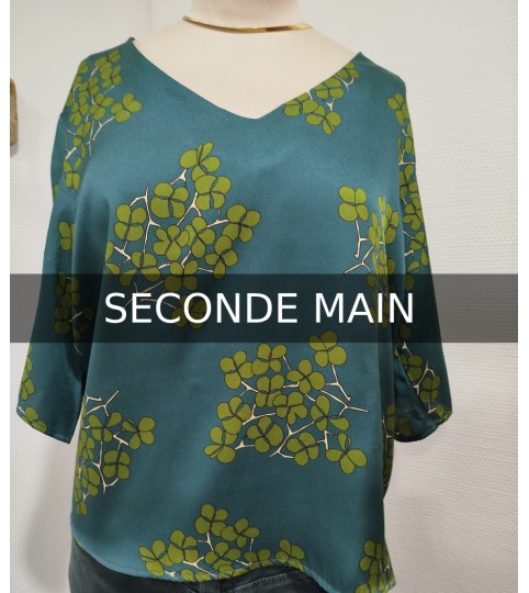 Blouse verte en seconde main La Fée Maraboutée