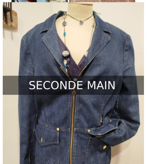 Veste en jeans vintage en seconde main Sonia Rykiel