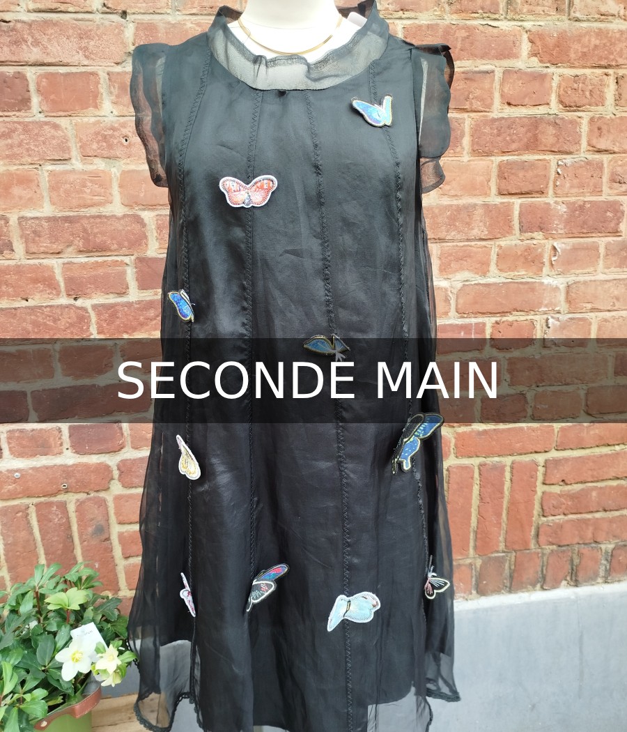 Robe noire papillon en seconde main Lili Sidonio