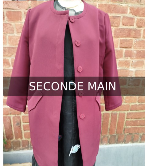 Manteau bordeaux en seconde main FRNCH