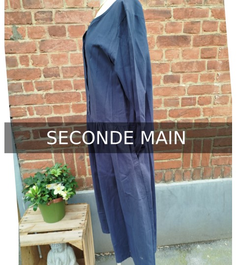 Robe longue bleu marine en seconde main Quintessence