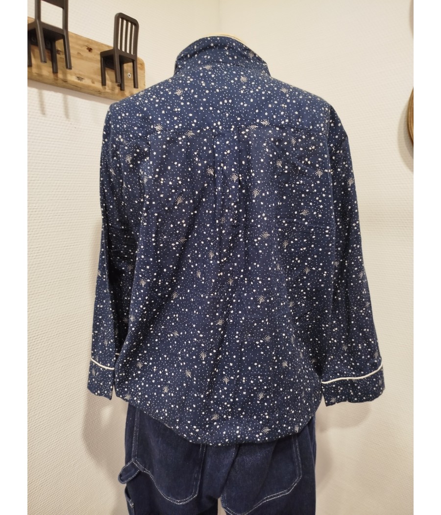 blouse bleu - étoile - les petits hauts - rougefnatomasnoir.com