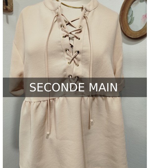 Blouse beige en seconde main Sézane