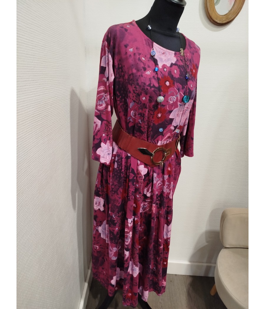 robe en jersey de coton - à fleurs - marque wendy trendy - rougefantomasnoir.com