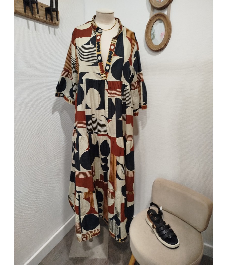 Robe imprimé pois - bohême - marque orice - rougefantomasnoir.com