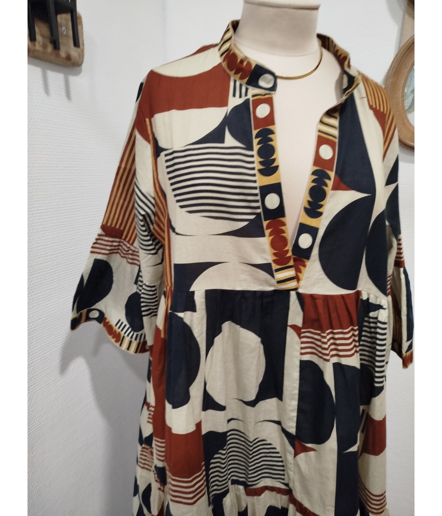 Robe imprimé pois - bohême - marque orice - rougefantomasnoir.com