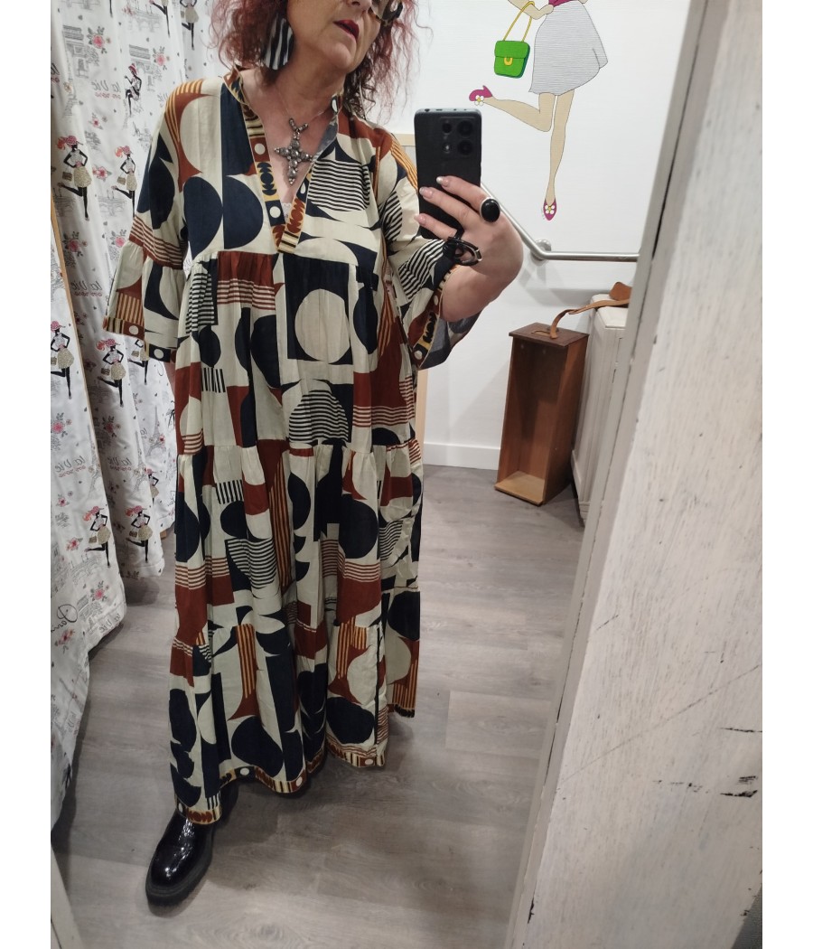 Robe imprimé pois - bohême - marque orice - rougefantomasnoir.com