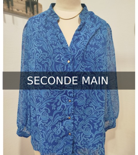 Blouse bleu en seconde main marque Emma Ella