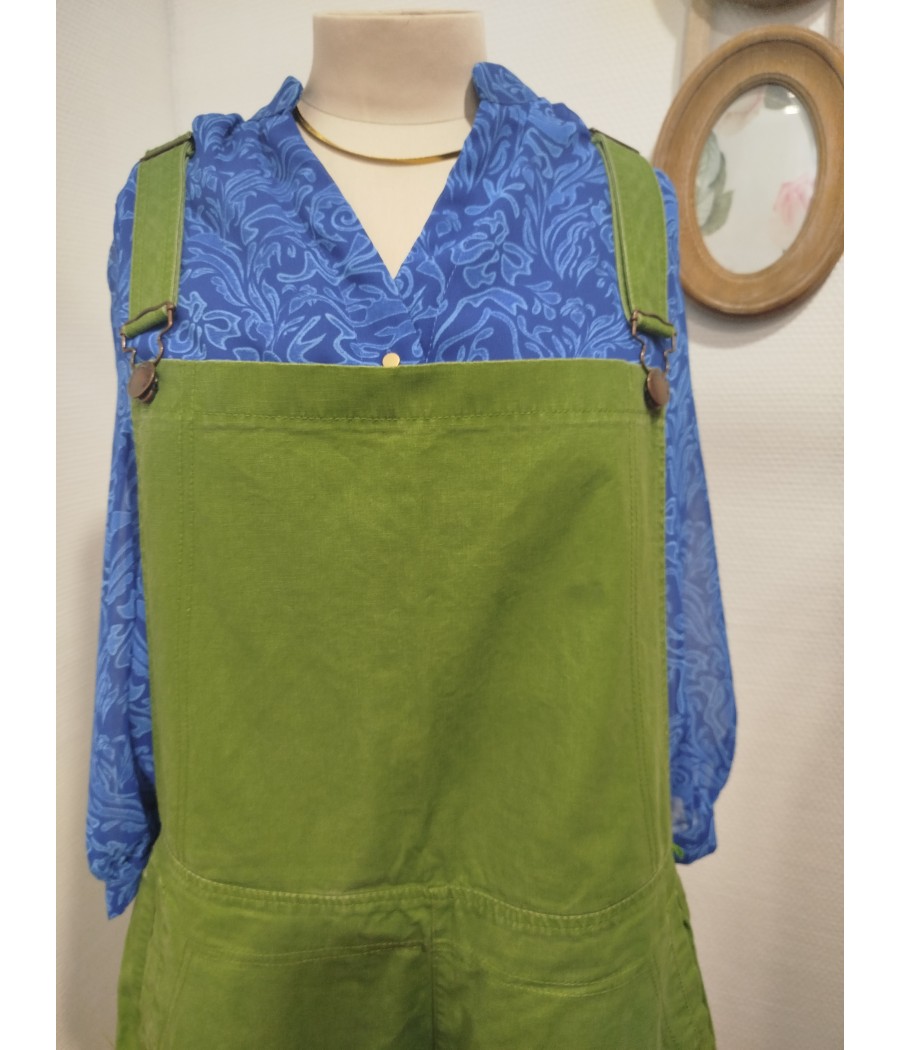 blouse bleu - en seconde main - marque emme ella - rougefantomasnoir.com