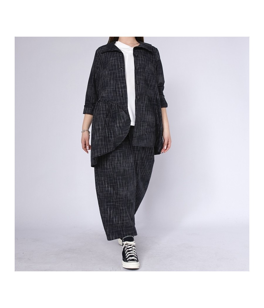 veste noire - ample - en coton - wendy trendy - rougefantomasnoir.com