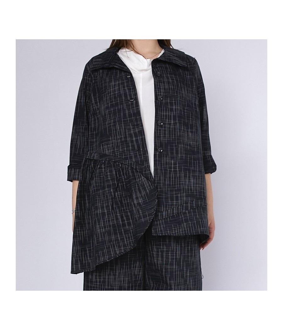 veste noire - ample - en coton - wendy trendy - rougefantomasnoir.com