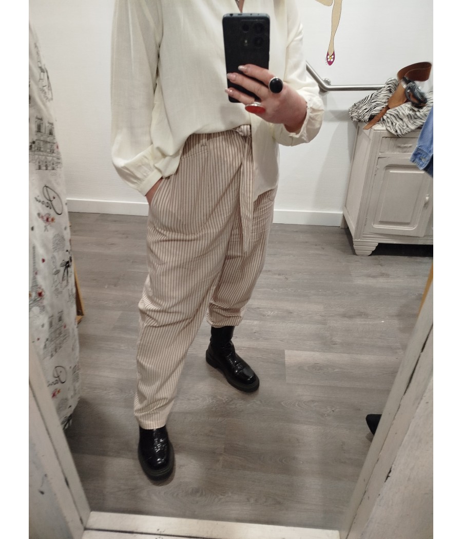 pantalon - à rayures - mercury - rue mazarine - rougefantomasnoir.com