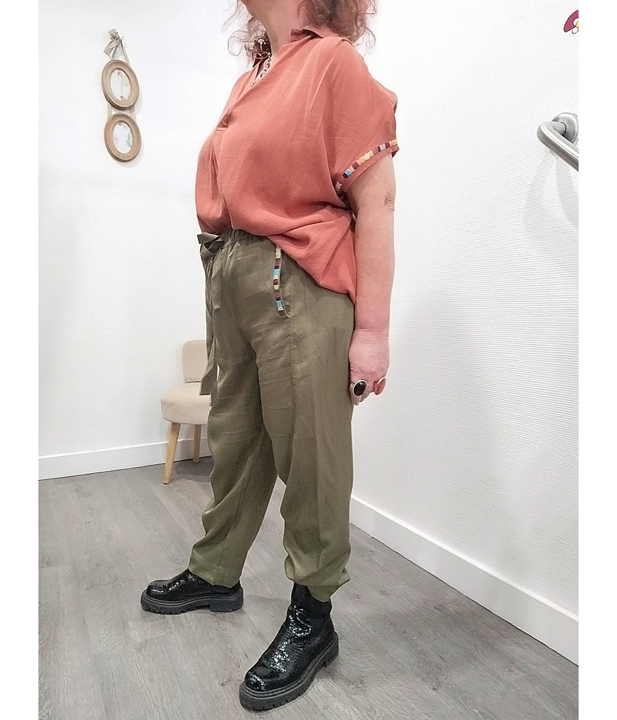 pantalon - kaki - sidony - rue mazarine - rougefantomasnoir.com