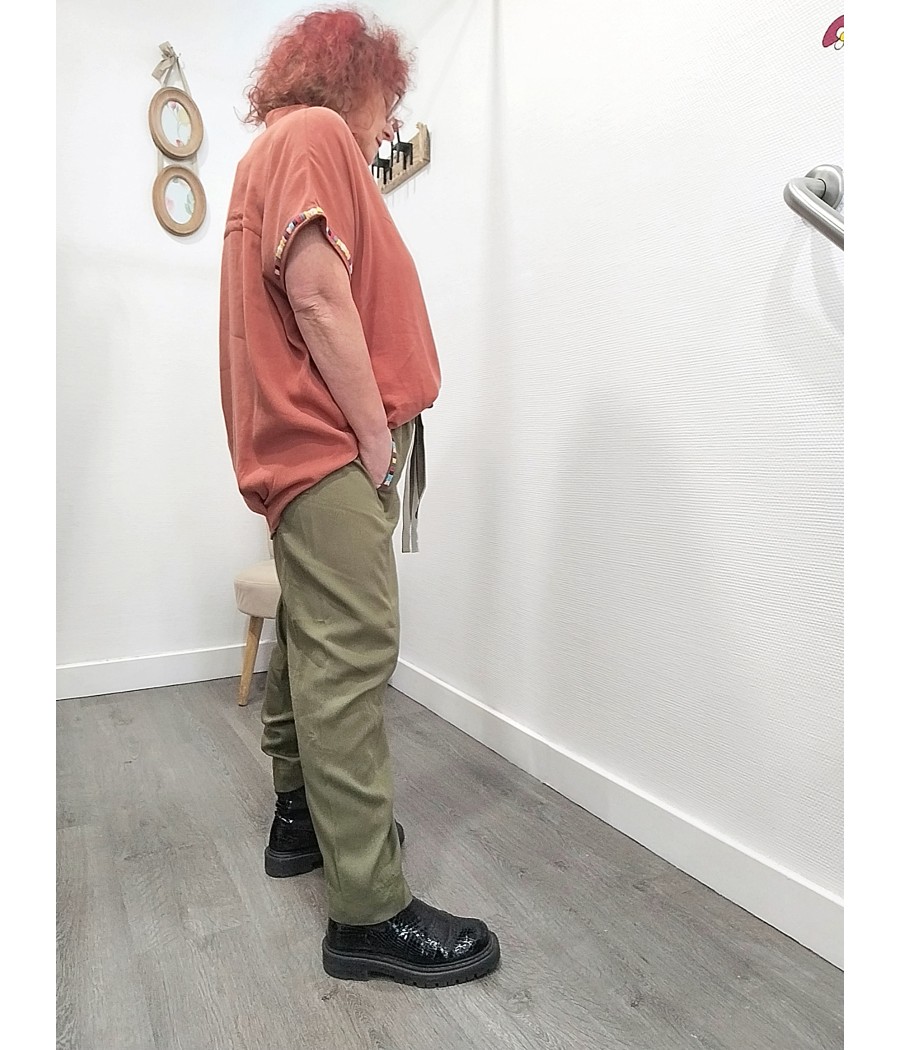 pantalon - kaki - sidony - rue mazarine - rougefantomasnoir.com