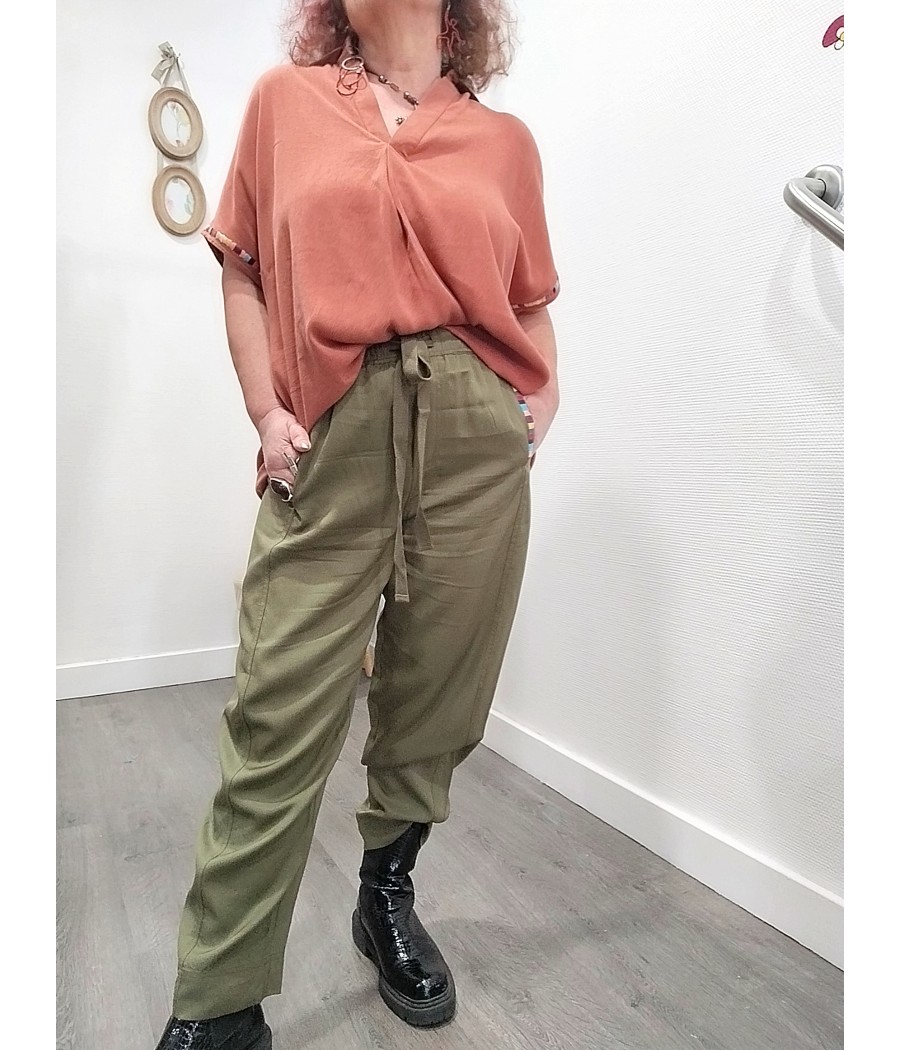 pantalon - kaki - sidony - rue mazarine - rougefantomasnoir.com