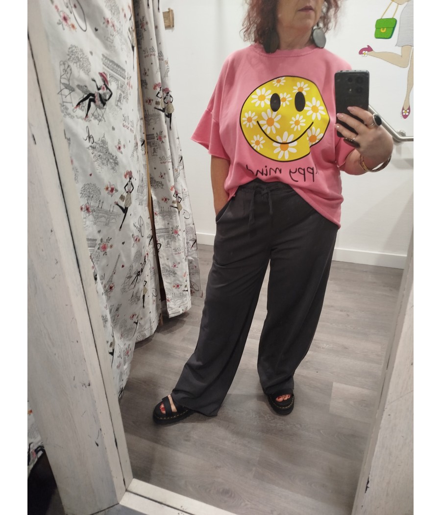 pantalon  fluide - en matière sweat- marque arty blush - rougefantomasnoir.com