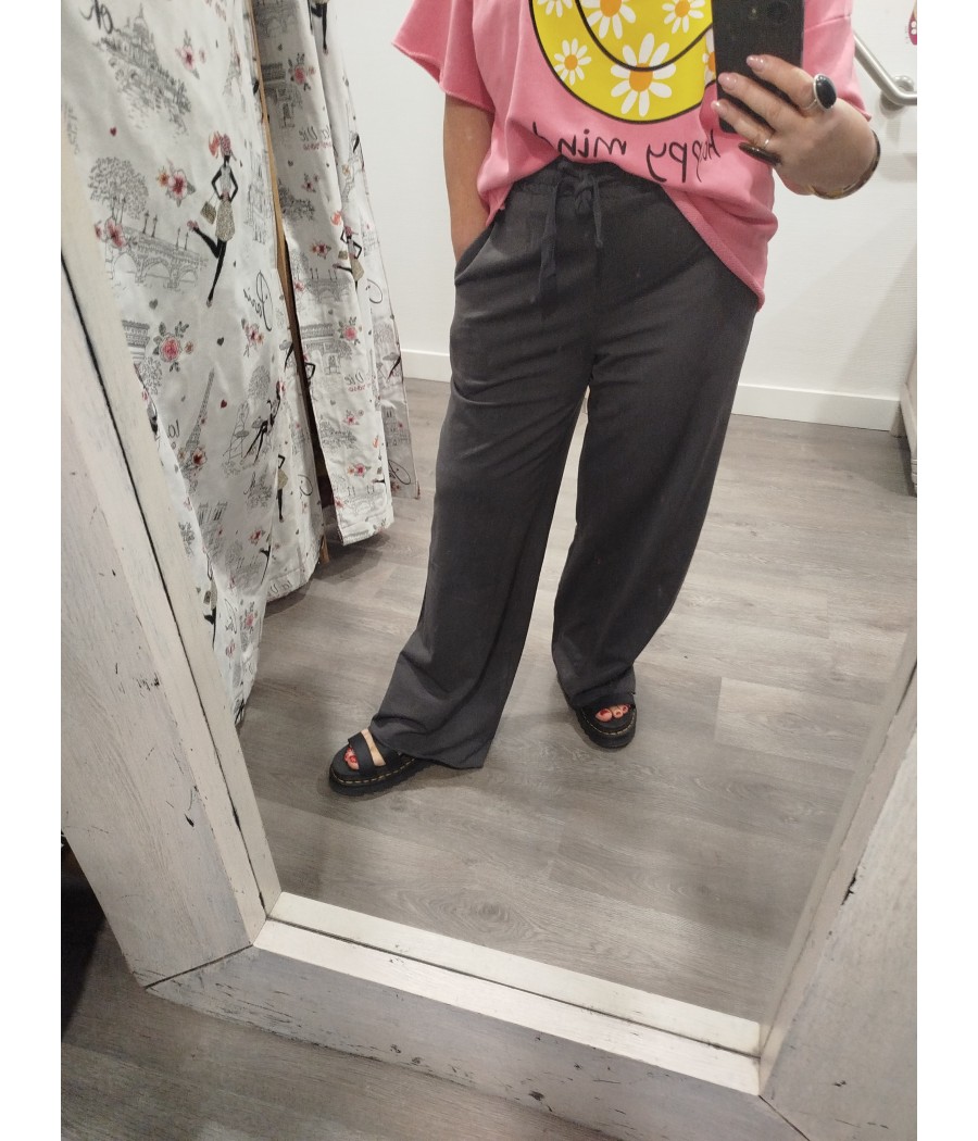 pantalon  fluide - en matière sweat- marque arty blush - rougefantomasnoir.com