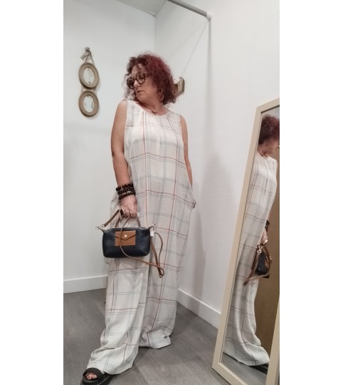 Combipantalon à carreaux marque Pan