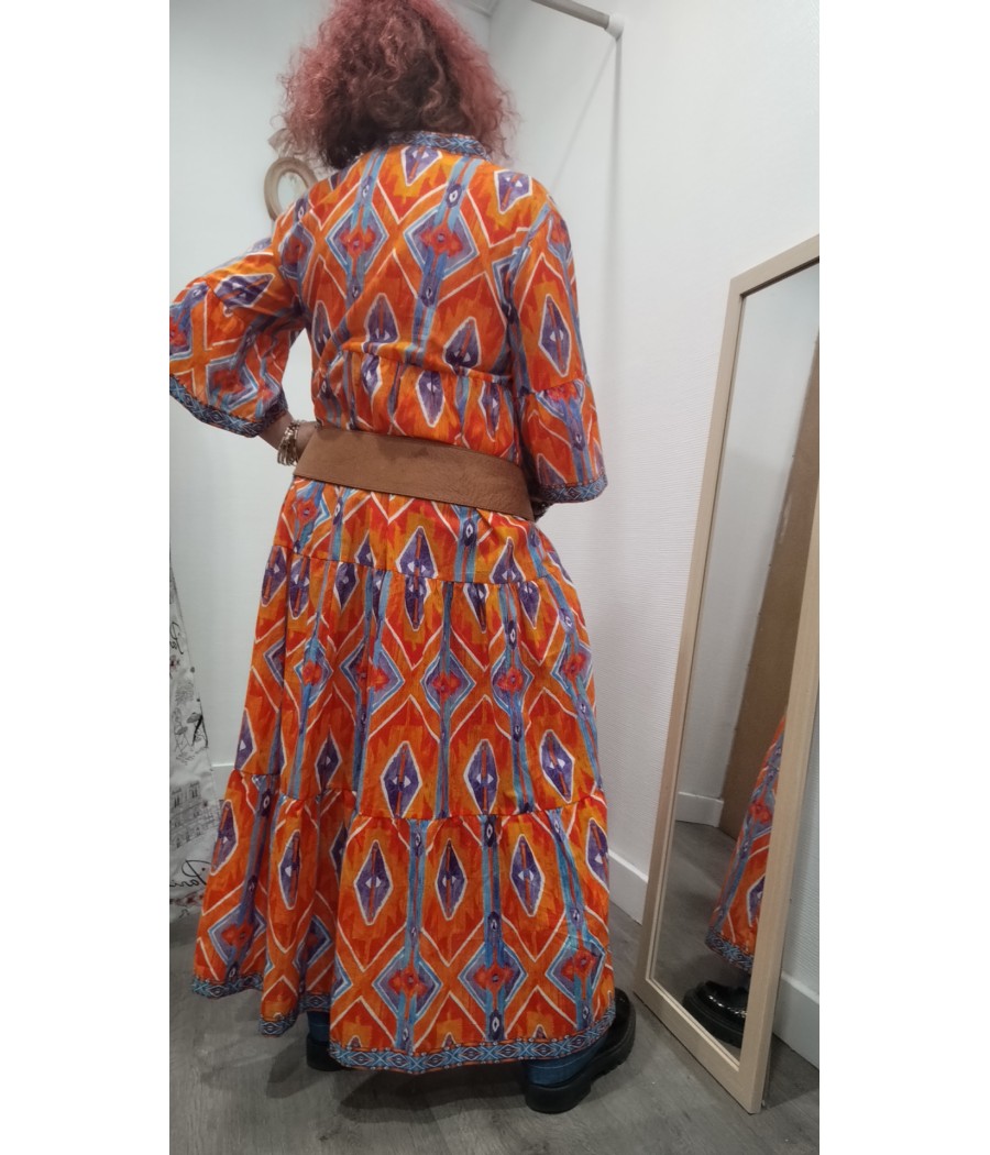 robe longue - à volant - bohême - marque orice - rougefantomasnoir.com