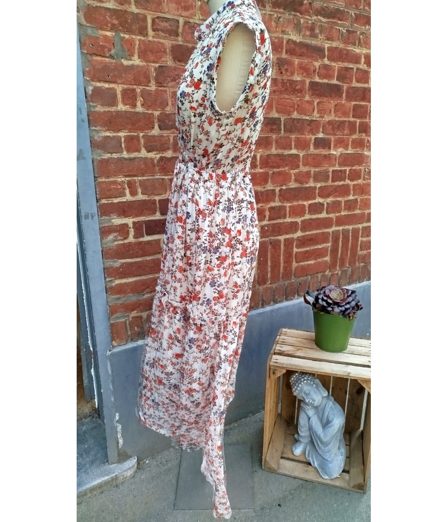robe - à fleurs - en seconde main - marque kilibi - rougefantomasnoir.com