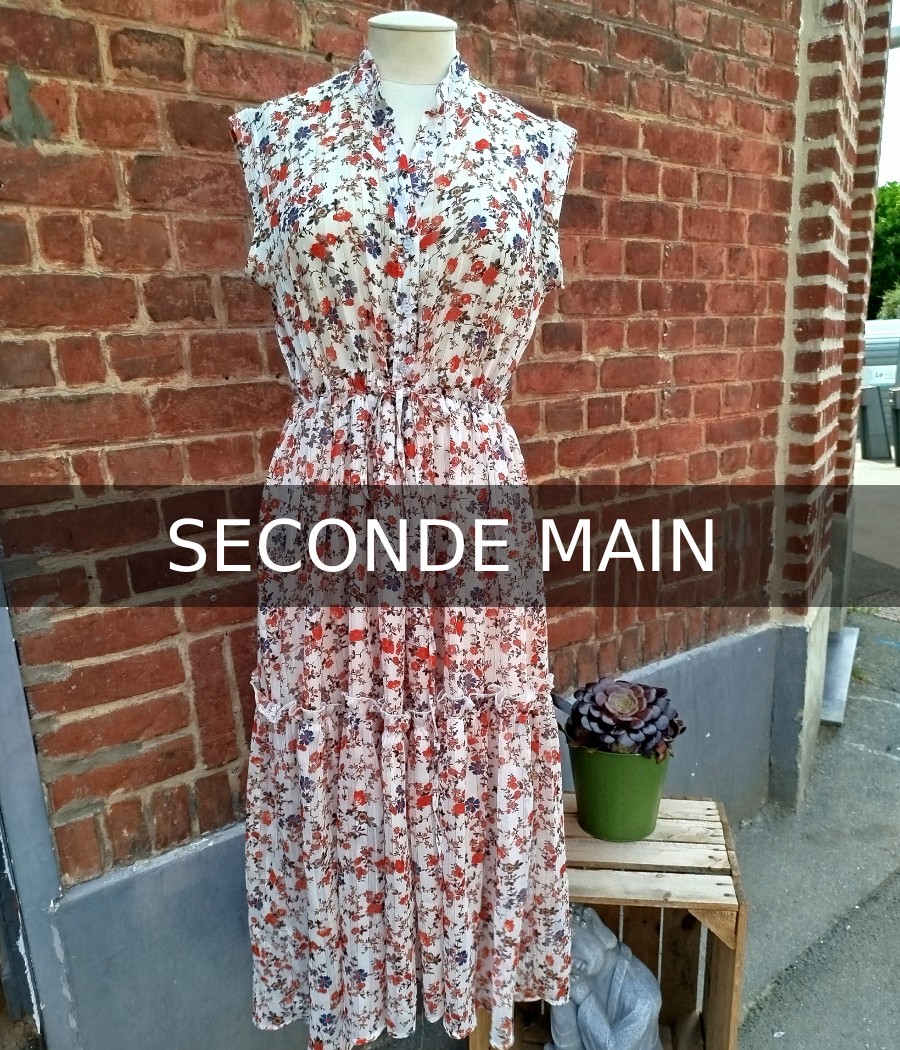 robe - à fleurs - en seconde main - marque kilibi - rougefantomasnoir.com