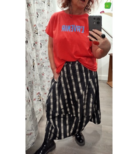 Tee shirt rouge logo "L'Avenir" marque Pan
