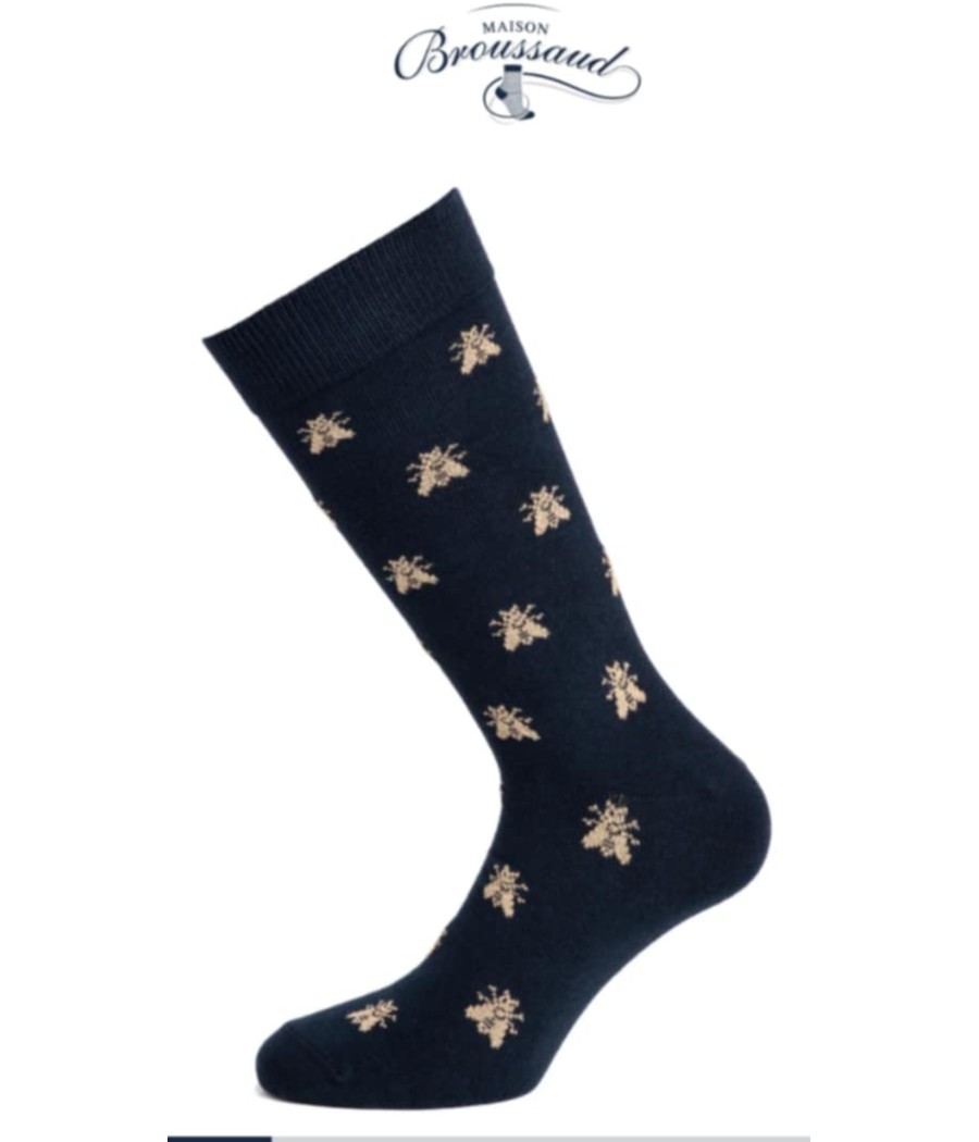 napoleon - les abeilles d'or - chaussettes homme - maison broussaud - rougefantomasnoir.com