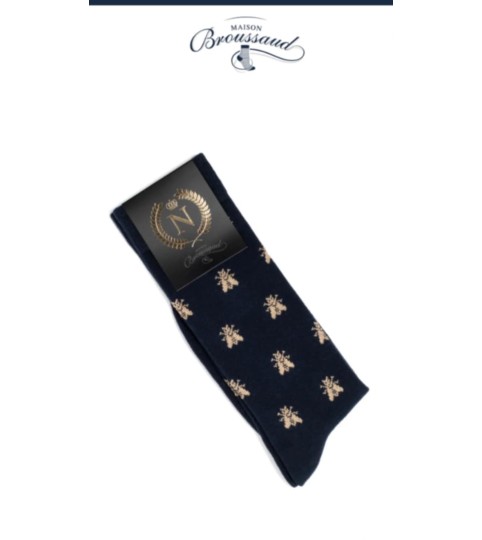 Napoléon Les abeilles d'or chaussettes homme Maison Broussaud