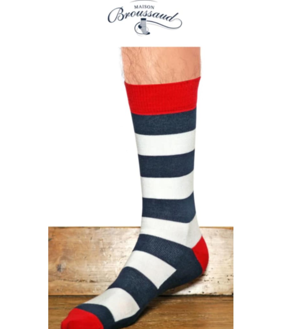 les tricolores - chaussettes  homme - maison broussaud - rougefantomasnoir.com