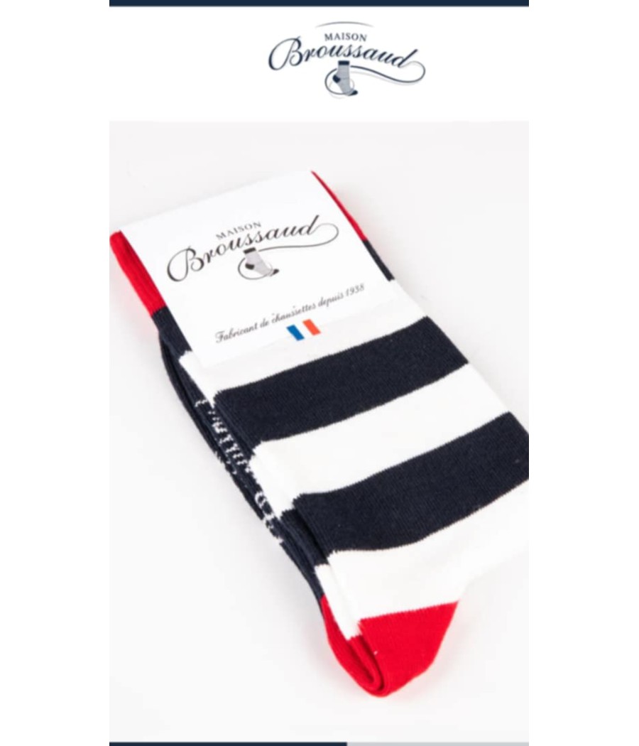 les tricolores - chaussettes  homme - maison broussaud - rougefantomasnoir.com