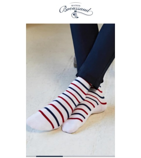 La Marinière tricolore  chaussettes homme Maison Broussaud