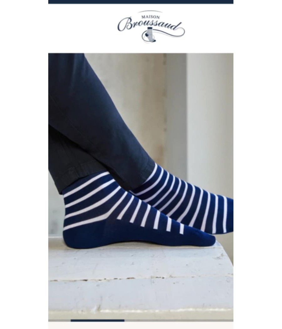 La marinière bleu chaussettes homme Maison Broussaud