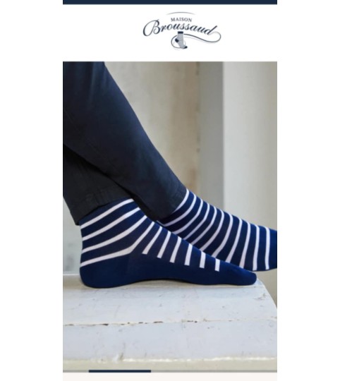 La marinière bleu chaussettes homme Maison Broussaud