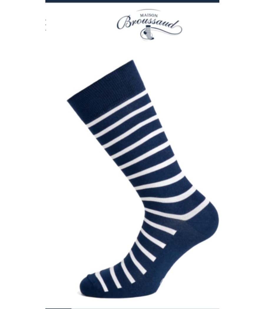 La marinière bleu chaussettes homme Maison Broussaud
