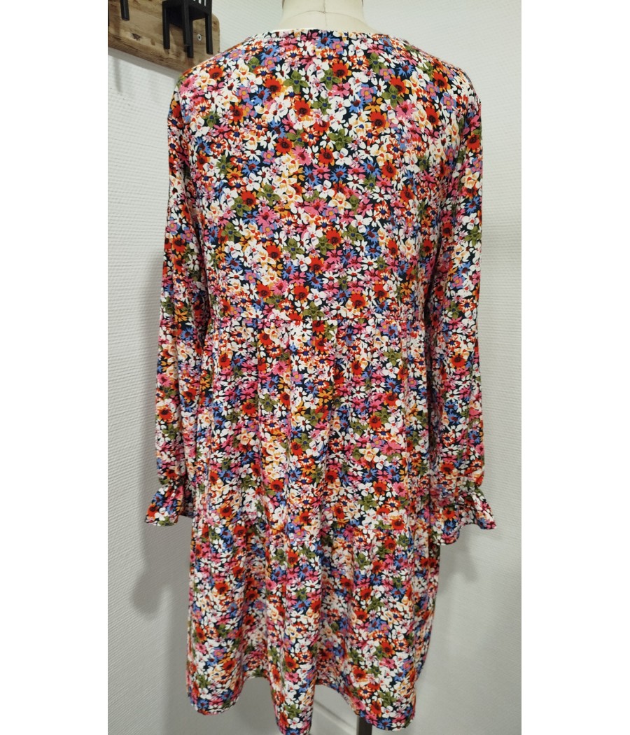 robe courte - fleuri - en seconde main - lili & lala - rougefantomasnoir.com
