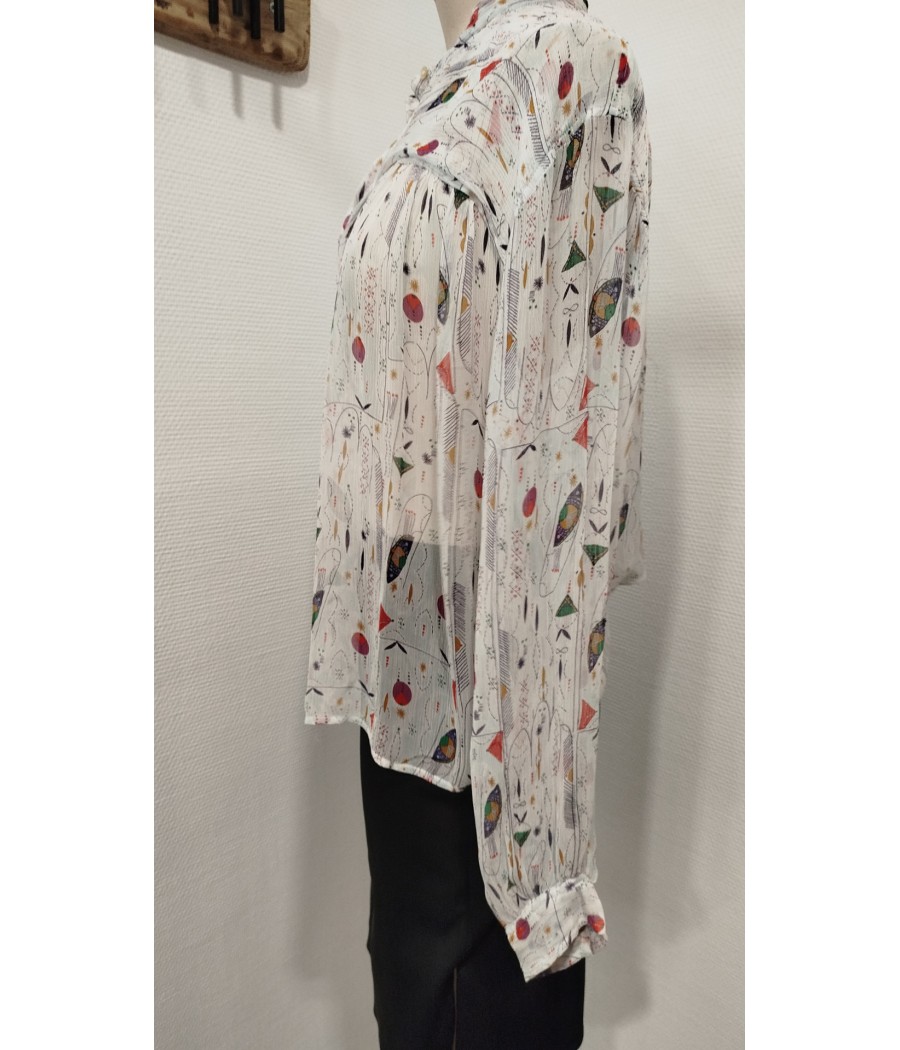blouse en soie - en seconde main - etoile isabel marant - rougefantomasnoir.com